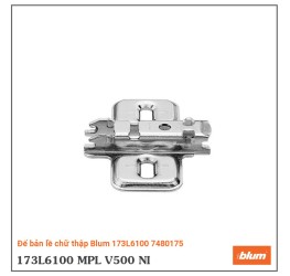 Đế bản lề chữ thập Blum 173L6100 7480175