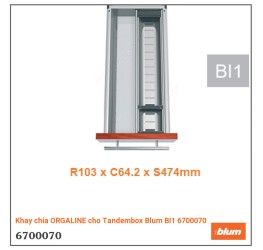 Khay chia ORGA-LINE cho Tandembox Blum BI1 6700070