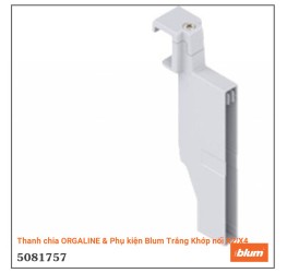 Thanh chia ORGA-LINE & Phụ kiện Blum Trắng Khớp nối X2/X4