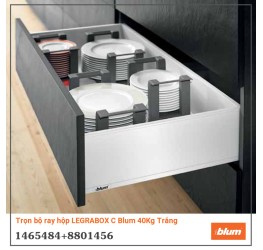 Trọn bộ ray hộp LEGRABOX C Blum 40Kg Trắng