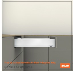 Trọn bộ ray hộp Merivobox R1 Blum Trắng Sữa 40kg