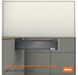 Trọn bộ ray hộp Merivobox R1 Blum Xám Đậm 70kg