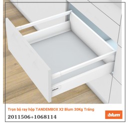 Trọn bộ ray hộp TANDEMBOX X2 Blum 30Kg Trắng