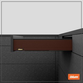 Ray hộp blum Legrabox-special-M chiều cao M 90.5mm nâu đỏ nhám  8033020 + 8801456