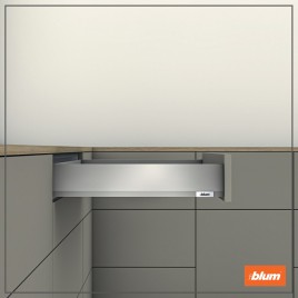 Ray hộp Blum Merivobox-R1 chiều cao M 91mm xám nhạt  9488227 + 7828244