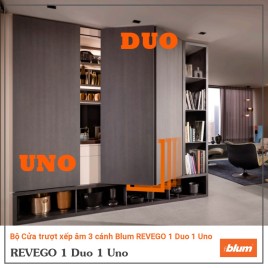 Bộ Cửa trượt xếp âm 3 cánh Blum REVEGO 1 Duo 1 Uno