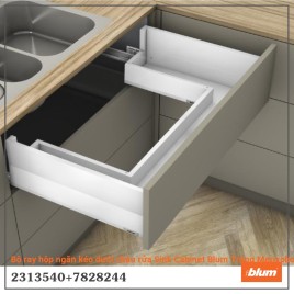 Bộ ray hộp ngăn kéo dưới chậu rửa Sink Cabinet Blum Trắng Merivobox