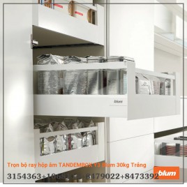 Trọn bộ ray hộp âm TANDEMBOX Y3 Blum 30kg Trắng