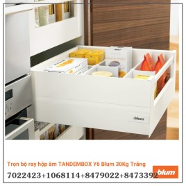 Trọn bộ ray hộp âm TANDEMBOX Y6 Blum 30Kg Trắng