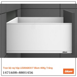 Trọn bộ ray hộp LEGRABOX F Blum 40Kg Trắng