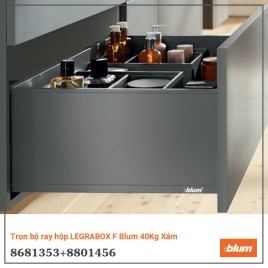 Trọn bộ ray hộp LEGRABOX F Blum 40Kg Xám