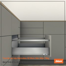 Trọn bộ ray hộp Merivobox R2 Blum Xám Nhạt 70kg