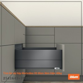 Trọn bộ ray hộp Merivobox R3 Blum Xám Đậm 40kg