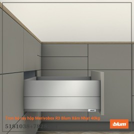 Trọn bộ ray hộp Merivobox R3 Blum Xám Nhạt 40kg