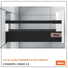 Trọn bộ ray hộp TANDEMBOX X2 Blum 30Kg Đen