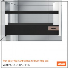 Trọn bộ ray hộp TANDEMBOX X3 Blum 30kg Đen