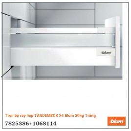 Trọn bộ ray hộp TANDEMBOX X4 Blum 30kg Trắng