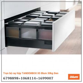 Trọn bộ ray hộp TANDEMBOX X5 Blum 30kg Đen