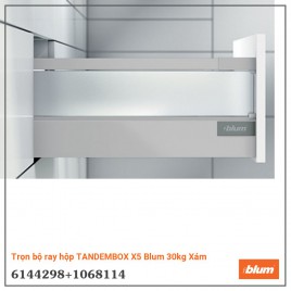 Trọn bộ ray hộp TANDEMBOX X5 Blum 30kg Xám