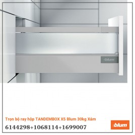 Trọn bộ ray hộp TANDEMBOX X5 Blum 30kg Xám