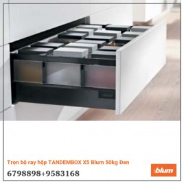 Trọn bộ ray hộp TANDEMBOX X5 Blum 50kg Đen